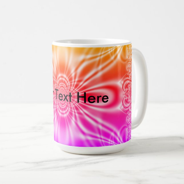 Taza De Café Fun Blank Fractal Art (Anverso derecho)