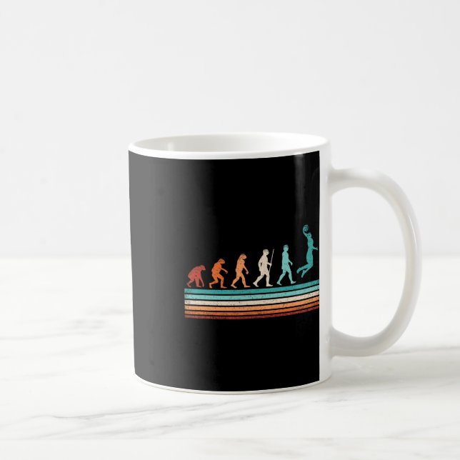 Taza De Café Fun Bysketbyll Evolution Retro Bysketbyll Player (Derecha)