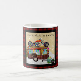 Taza De Café Fun Camper Trailer Trash Cita Búfalo Placa