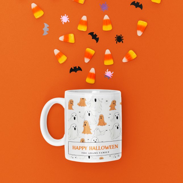 Taza De Café Fun Caricatura Fantasma Halloween Personalizado (Subido por el creador)