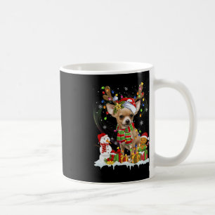 Taza De Café Fun Chihuahua Navidades Ugly Dog Santa Hat Luces