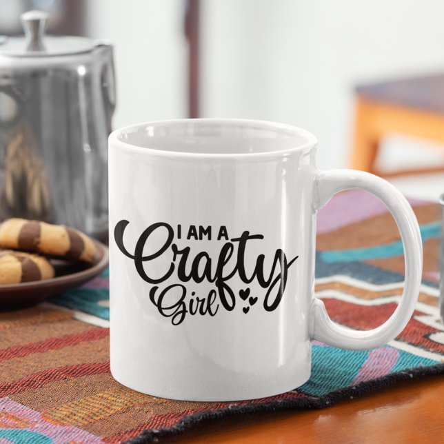 Taza De Café Fun Crafty Chica (Fun Crafty Girl Coffee Mug)