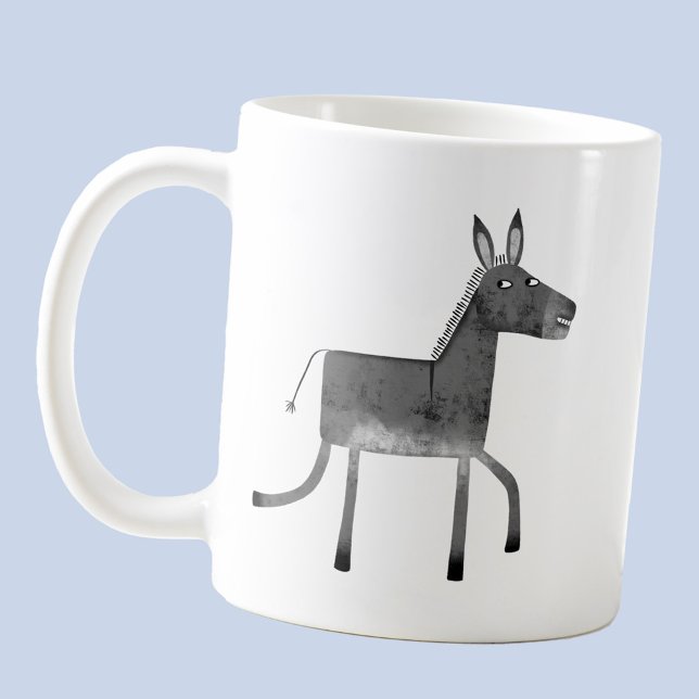 Taza De Café Fun Donkey (Fun donkey coffee mug for animal lovers)