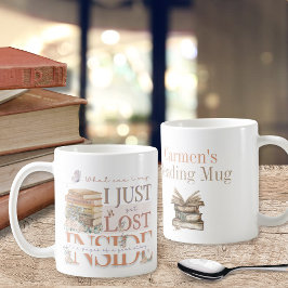 Taza De Café Fun Floral Bookish Romance personalizado diciendo