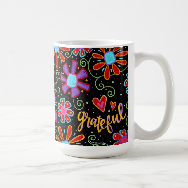 Taza De Café Fun Fun Floral Whimsical Amigo (Derecha)