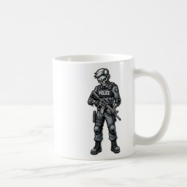 Taza De Café Fun Halloween Tactical Zombie Asombrosa Oficina de (Derecha)