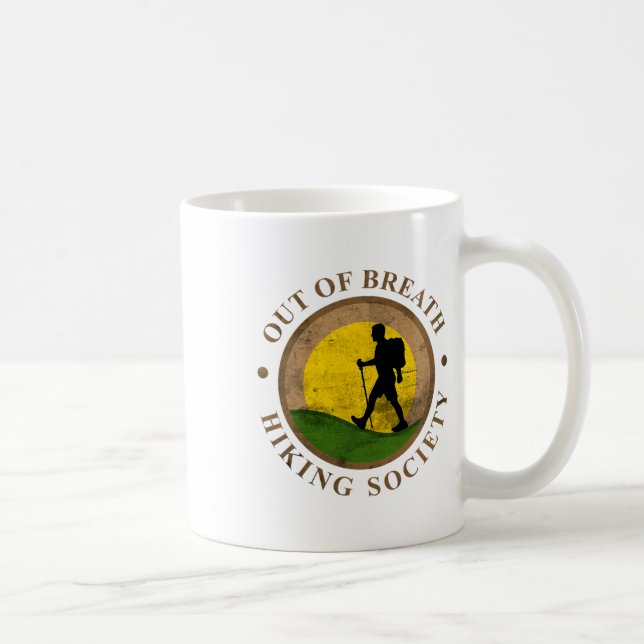 Taza De Café Fun Hiking Party Design  (Derecha)