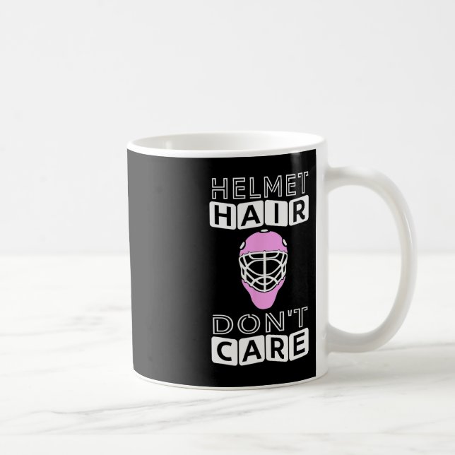 Taza De Café Fun Hockey Mujeres Casco Rosado Goalie Mask Regalo (Derecha)