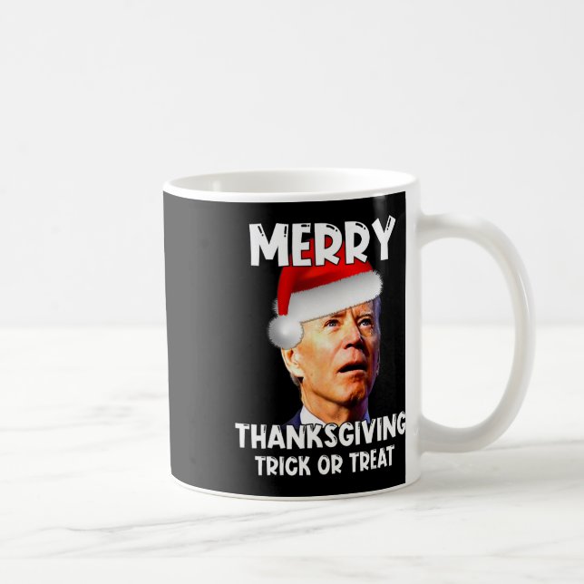 Taza De Café Fun Joe Biden Santa Hat Feliz Día de Acción de Gra (Derecha)