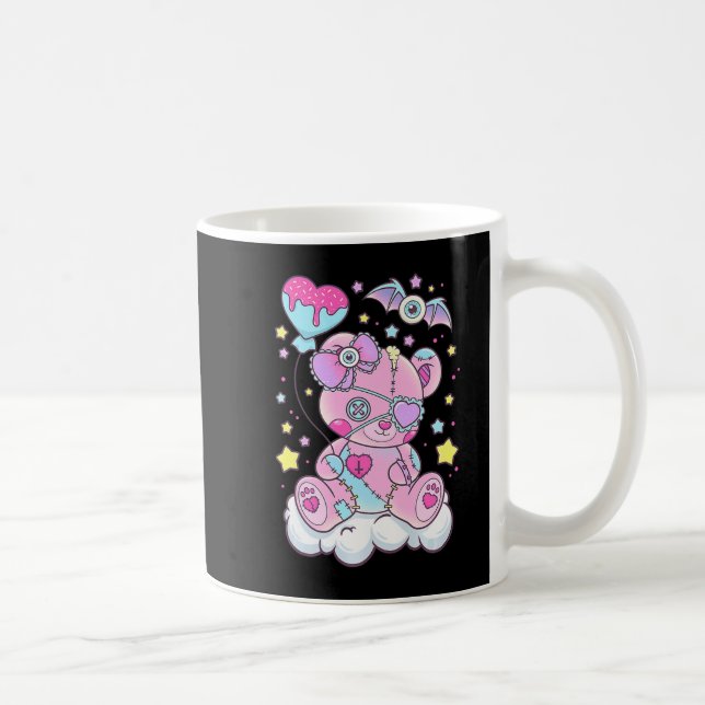 Taza De Café Fun Kawaii Pastel Gótico Oso Tonto Y Asombroso Ani (Derecha)