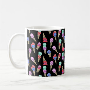 Taza De Café Fun Melty Summer Gótico Skull Helado Crema pastel 