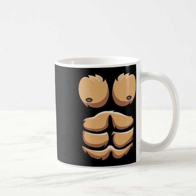 Taza De Café Fun Mono Gorila Chest Costume Halloween (Derecha)