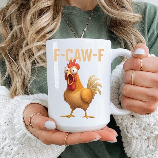 Taza De Café Fun Mug Funny F-Caw-ny Chicken Coffee Mugs         (Fun Mug Funny F-Caw-ny Chicken Coffee Mugs)