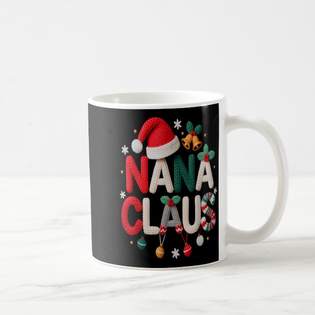 Taza De Café Fun Nana Claus Santa Claus Grandma Family Matching (Derecha)