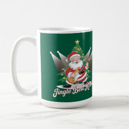 Taza De Café Fun padre Navidad Guitarra jingle Bell Rock