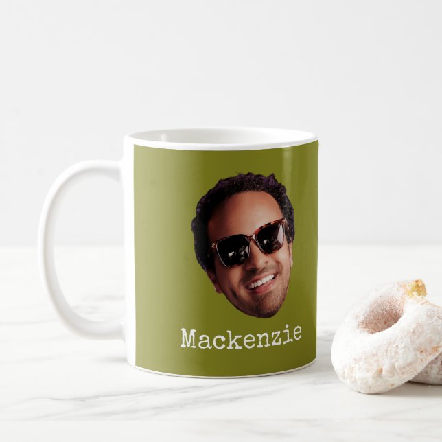 Taza De Café Fun Personalized Face Photo (Con donut)