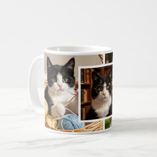 Taza De Café Fun Photo Collage of Memories (Anverso izquierdo)