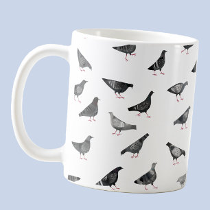 Taza De Café Fun Pigeon Pattern