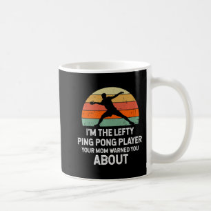 Taza De Café Fun Ping Pong Table Tennis Left Hands Player