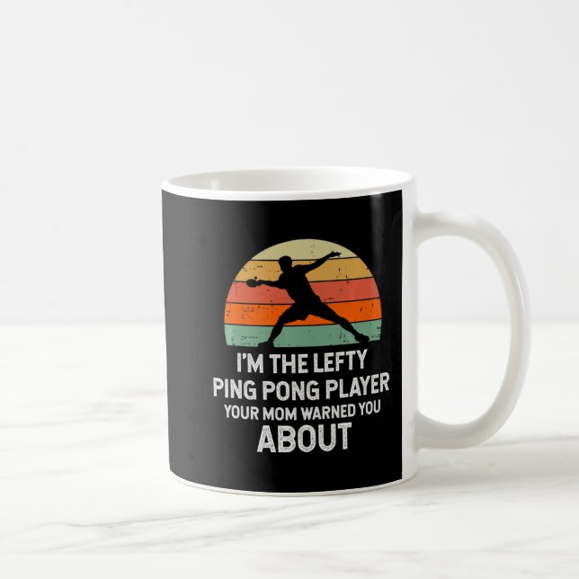 Taza De Café Fun Ping Pong Table Tennis Left Hands Player (Derecha)