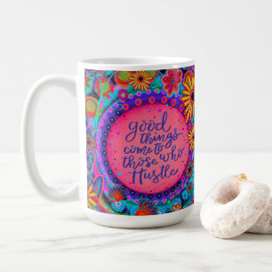 Taza De Café Fun Pink Hustle Cita Inespiritualidad De Jubilació