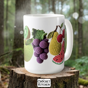 Taza De Café Fun Playage Crochet Fruit Collage Scrapbook