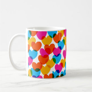 Taza De Café Fun seamless vintage love heart background in pret