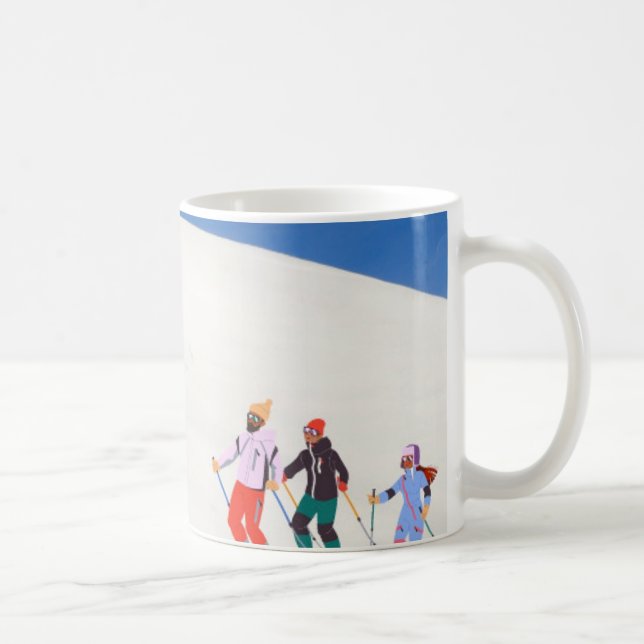 Taza De Café Fun Trendy Happy Holidays Ski Resort (Derecha)