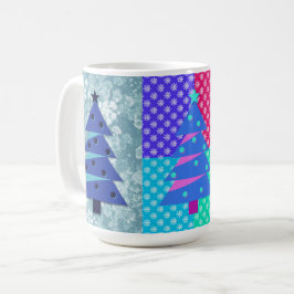 Taza De Café Fun Vintage Style Christmas Tree Art Mug