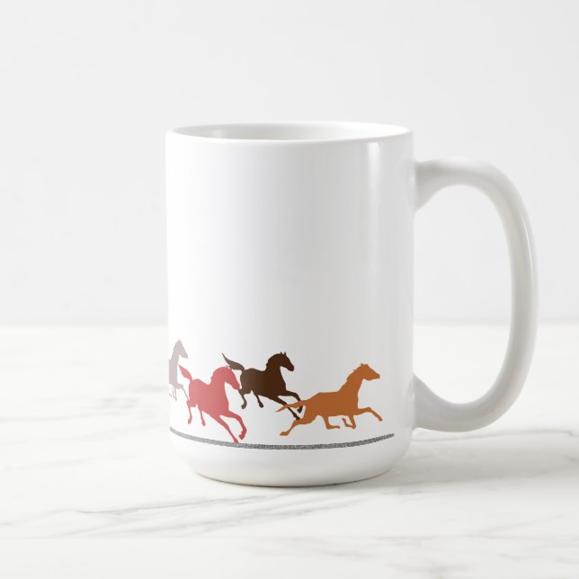 Taza De Café Funcionamiento de los caballos salvajes (Derecha)