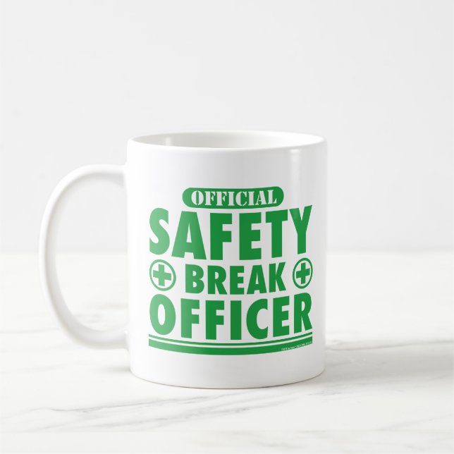 Taza De Café Funcionaria de saltos de seguridad divertida (Izquierda)