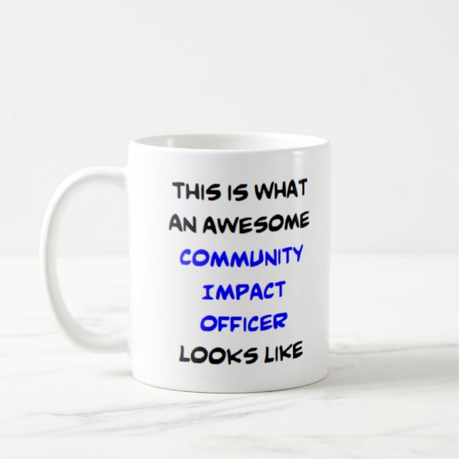 Taza De Café funcionario de impacto comunitario, impresionante (Izquierda)