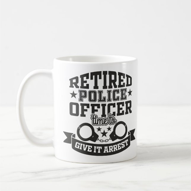 Taza De Café Funcionario de Policía Retirado Lo Arrestan Gracio (Izquierda)