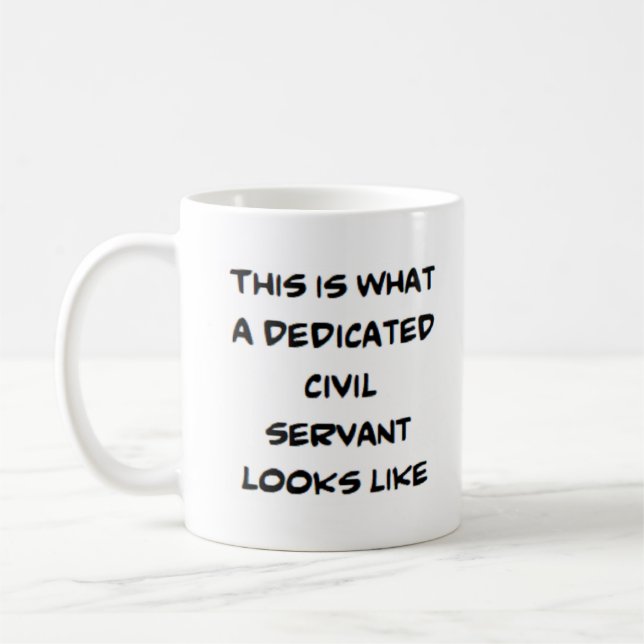 Taza De Café funcionario público, dedicado (Izquierda)