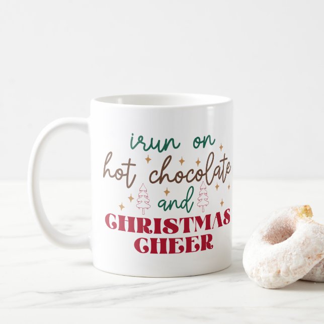 Taza De Café Funciono con chocolate caliente - Navidad (Con donut)