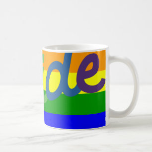 Taza De Café funda de tarjetas de visita de la bandera arcoíris