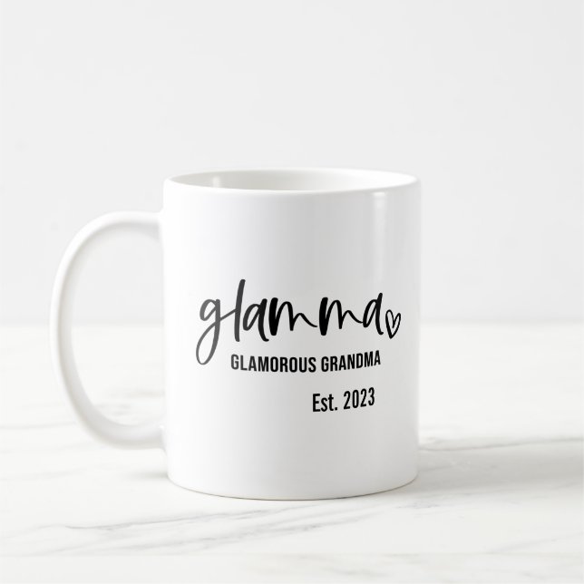 Taza De Café Fundada 2023 una abuela glamorosa glamurosa (Izquierda)