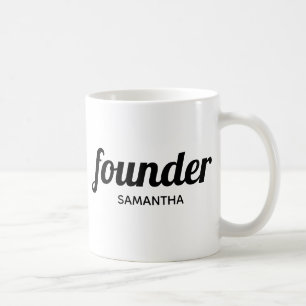 Taza De Café Fundador del jefe profesional moderno personalizad