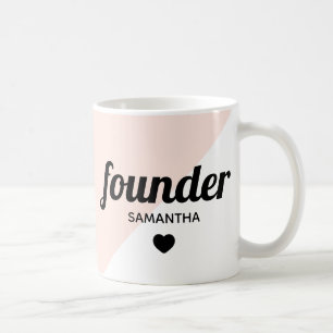 Taza De Café Fundador y jefe profesional moderno