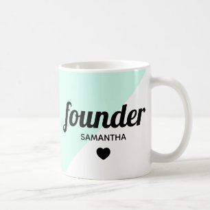 Taza De Café Fundador y jefe profesional moderno