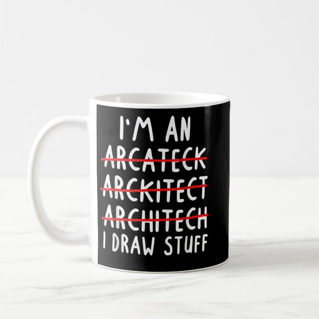 Taza De Café Fundadosa arquitecta de arte hombres mujeres arqui (Izquierda)