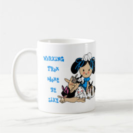 Taza De Café Fundadosamente Trabajando Desde Casa Loco Conejo C