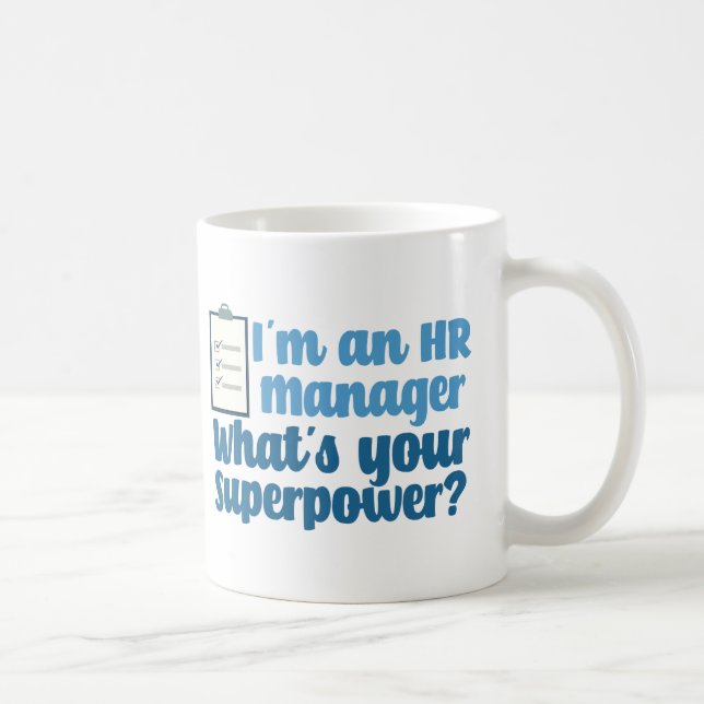 Taza De Café Fundadoso Gerente de Recursos Humanos Superhéroe H (Derecha)