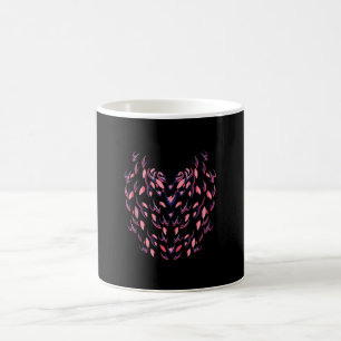 Taza De Café Fundido Flamingo Halloween Simple Pink Bird Body