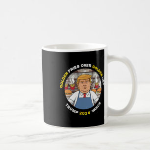 Taza De Café Funesas Papas Fritas Doradas de Trump Sobre Mentir