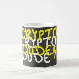 Taza De Café Funky Crypto Dude Energy Power Rótulo