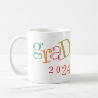 Taza De Café Funky GRAD cap graduación clase año nombre persona
