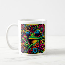 Taza De Café Funky Guay Frog Peace Sign