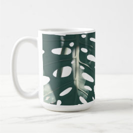 Taza De Café Funky planta de queso suizo verde pálido