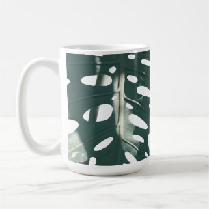 Taza De Café Funky planta de queso suizo verde pálido